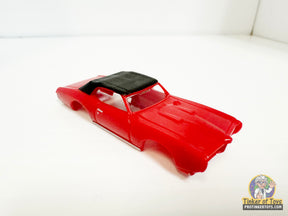 Red 1969 GTO convertible slot car for Model Motoring MM09100, front view