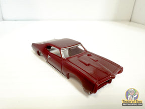 Maroon 1969 GTO Hardtop slot car for Model Motoring MM10050, front view