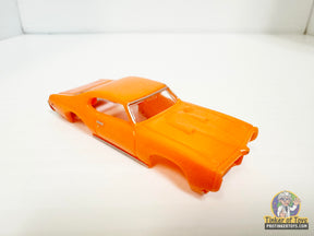 Orange 1969 GTO Hardtop slot car for Model Motoring MM10060, front view