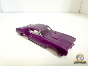 Purple 1969 GTO Hardtop slot car for Model Motoring MM10070, front view