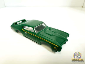 Dark green 1969 GTO Judge slot car for Model Motoring MM11030, front view