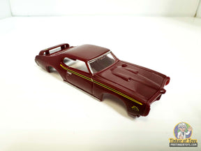 Maroon 1969 GTO Judge slot car for Model Motoring MM11050, front view