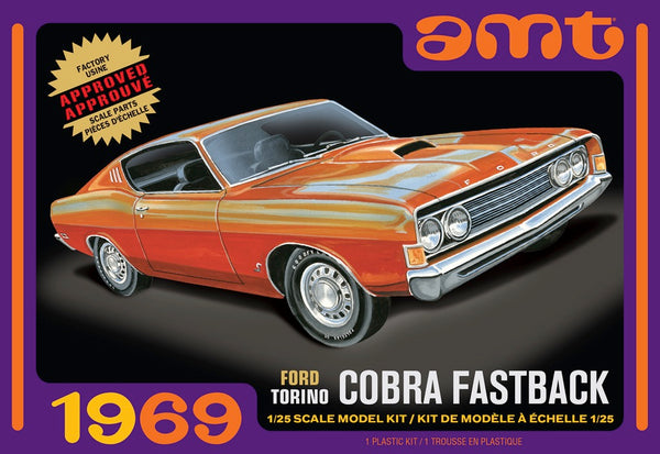 1969 Ford Torino Cobra Fastback 1:25 Scale Model Kit | AMT1217 | AMT