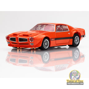 Orange 1972 Firebird Formula 400 slot car for AFX/Racemasters 22124, front view