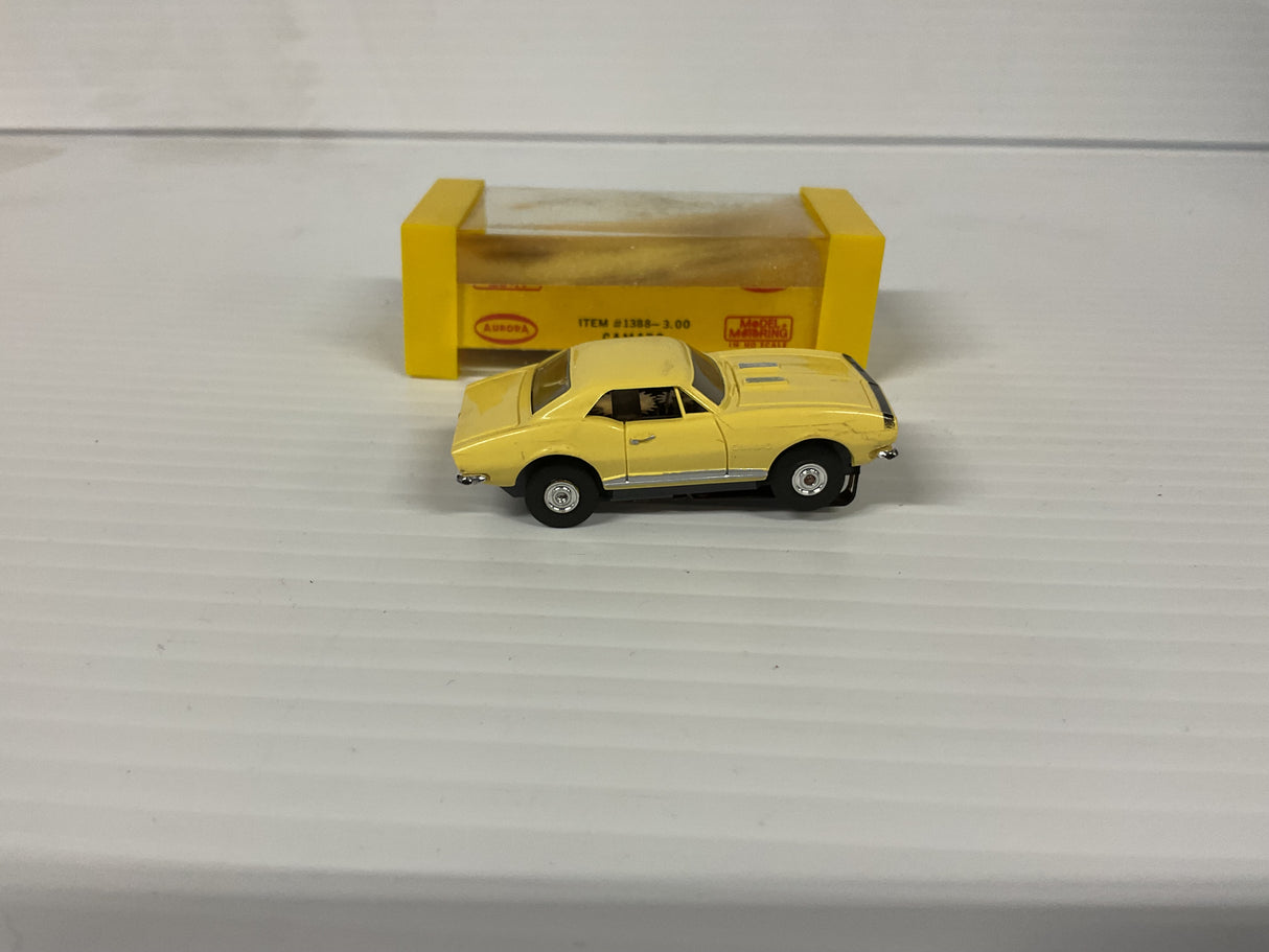 Aurora AFX Camero 1967-70 Yellow/Black Stripe Thunder-jet  | 1388 | Aurora - AFX- Model Motoring