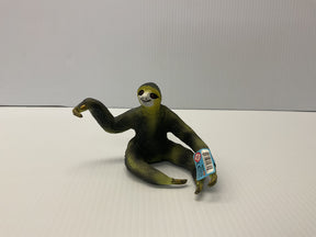 Stuffed 3 Toed Sloth toy figure sitting on a white surface for Mamejo MAJ55034