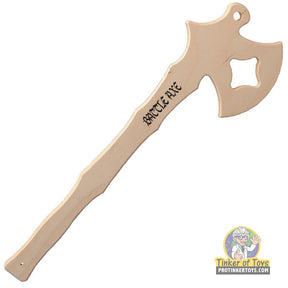 Wooden battle axe toy, 20.5 inches long, for imaginative play for Magnum Rubber Band Guns 013BTTLAX