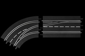 Lane change curve showing traffic flow from left to right for Carrera 20030363