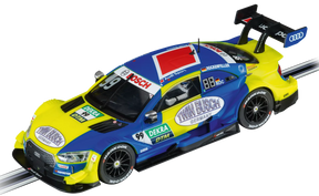 Blue and yellow race car model, Audi RS 5 DTM, number 99 for Carrera Digital 132 20031016