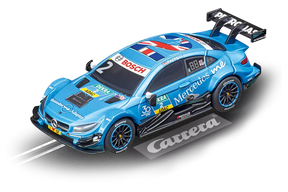 Blue Mercedes race car model, number 2, on a track base for Carrera 20064133