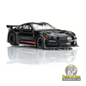 Black Shelby Mustang GT500 Code Red slot car toy for AFX/Racemasters 22126, front view