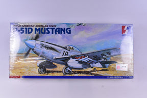 P-51D Mustang model kit box art featuring a WWII fighter plane for Semina Models