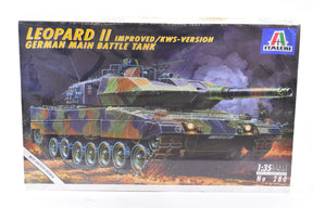 Leopard II Improved/KWS German Main Battle Tank model kit box art for Italeri 280