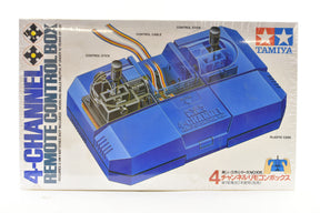 Blue plastic case for a 4-channel remote control box model kit for Tamiya 70106