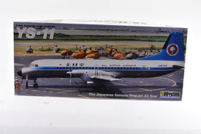 YS-11 scale model kit box art showing the Japanese airliner on a tarmac for Doyusha 144-YSML