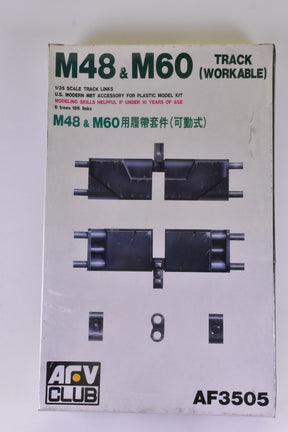 M48 and M60 track links for 1/35 scale model kit for AFV Club AF3505