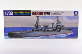 Scale model box art: Kashi Japanese Light Cruiser on the water for Aoshima 31330