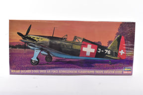 Morane Saulnier D-3800 Swiss Air Force model kit box art for Hasegawa 51376
