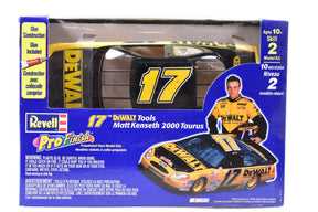 Model kit box art featuring a race car and driver for Revell 85-1657