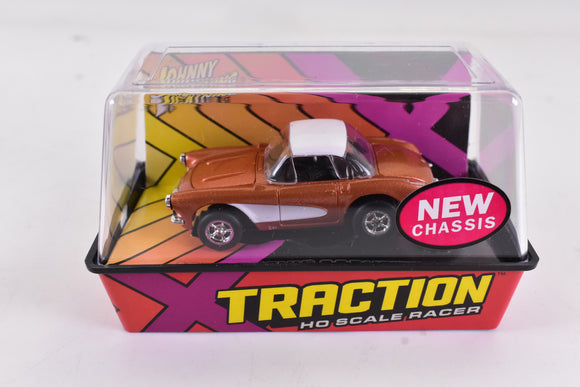 1957 Chevy Corvette Gold Xtraction Chassis Ho Scale Racer | 401-5 | Auto World