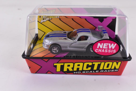 Viper GTS-R Sliver Xtraction Chassis Ho Scale Racer | 401-8 | Auto World