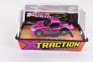 Mazda RX7 Chrome Red  Xtraction Chassis Ho Scale Racer | 503-4 | Auto World