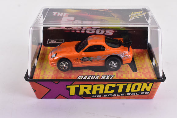 Mazda RX7 Orange Xtraction Chassis Ho Scale Racer | 503-6 | Auto World