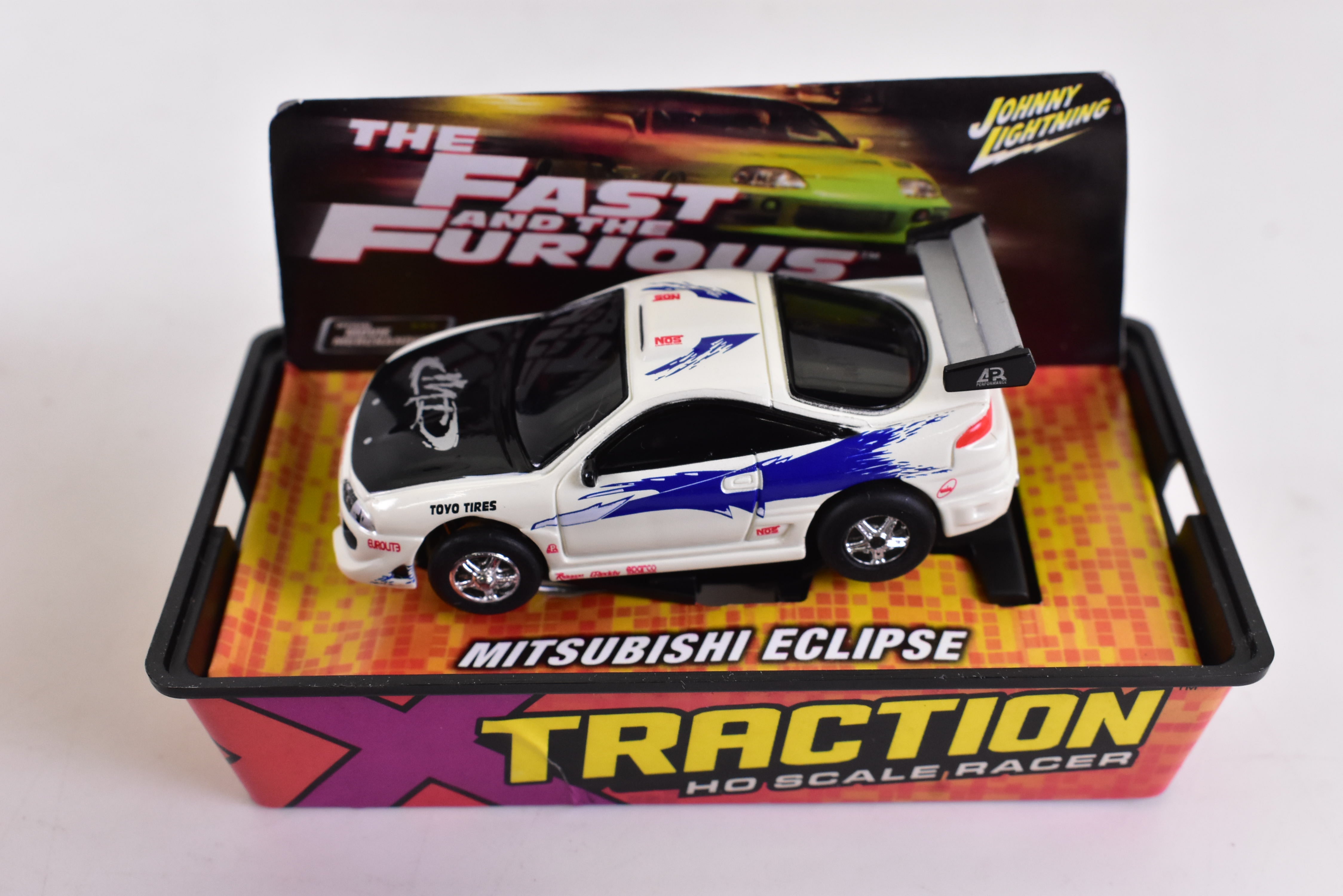 Mitsubishi Eclipse White Xtraction Chassis Ho Scale Racer | Auto