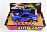 Nixxan Slyline R34 Blue Xtraction Chassis Ho Scale Racer | 503- 3 | Auto World