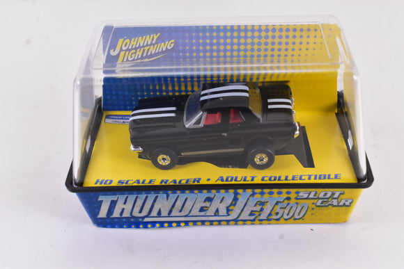 1965 Ford Mustang Black ThunderJet 500 Chassis Ho Scale Racer | 330-3 | Auto World