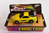 Toyota Supra Yellow  Xtraction Chassis Ho Scale Racer | 501-4 | Auto World
