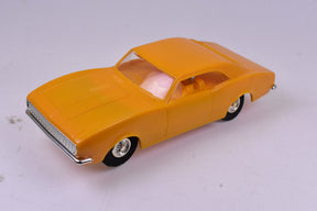 Yellow 1965 Chevy Camaro slot car collectible toy for Eldon 1356-15-Y, front view