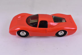 Orange slot car replica of a Ferrari sports car for Eldon Slot Car 1350-15