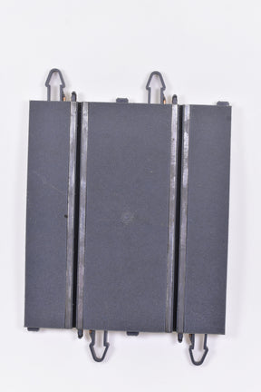 Three dark gray, straight model train tracks with hooks for display for SCX Original 1/32 U10298X200