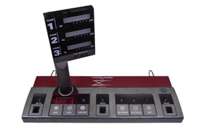 Pit box control unit with fuel gauge display and operational controls for SCX Old Digital 26000B
