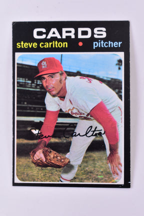 Steve Carlton pitching for the St. Louis Cardinals in 1970 for TAH Collection Topps 55