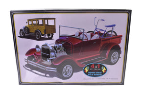 Model kit box art showing a 1929 Ford Woody and a bicycle for AMT Model Kit AMT269