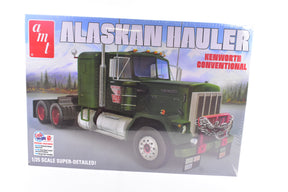 Scale model kit of a green Kenworth Alaskan Hauler truck for AMT Model Kits AMT1339
