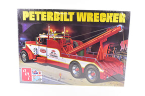 Model kit box art showing a detailed Peterbilt wrecker truck for AMT Model Kits AMT1133