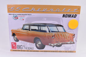 Brown 1955 Chevrolet Nomad model kit box art for AMT Model Kits AMT1005