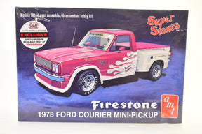 Box art for a 1/25 scale model kit of a 1978 Ford Courier mini-pickup truck for AMT SCM063