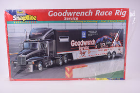 Black semi-truck and race car kit box set for model assembly for Revell/Monogram 85-1709