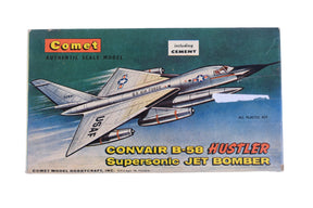 Model kit box art for Convair B-58 Hustler supersonic jet bomber for Comet PL-31
