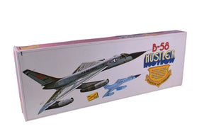 B-58 Hustler bomber model kit box art showing aircraft in flight for Lindberg 530