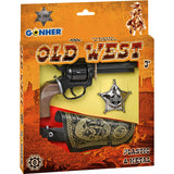 Wild West 4pc Cap Gun, Holster, Belt & Star Badge Playset | 202/0 | Gonher