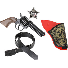Wild West toy set: cap gun, holster, belt, and star badge for Gonher 202/0