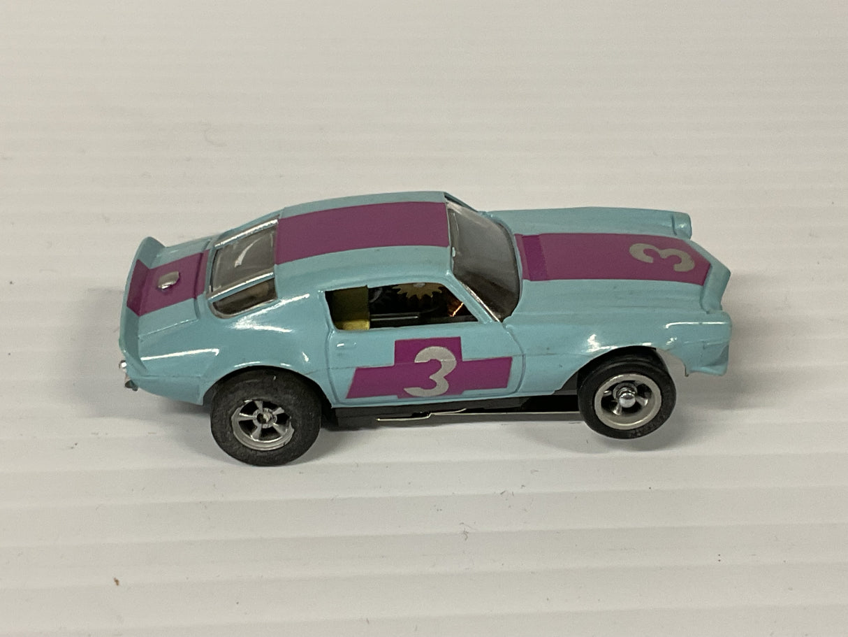 Aurora AFX magnatraction Trans Am Camero lightblue/purple #3  | 1901 | Aurora - AFX