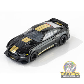 Black and gold Shelby Mustang GT500H slot car model for AFX/Racemasters 22082, front view