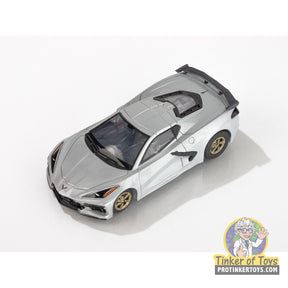 Silver Corvette C8 slot car for AFX/Racemasters 22095