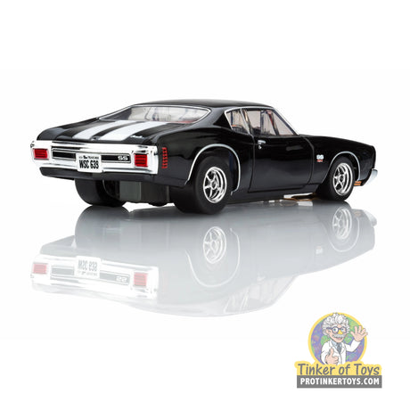 AFX 22118 1970 Chevelle LS6 SS 454 black and white, rear right angle